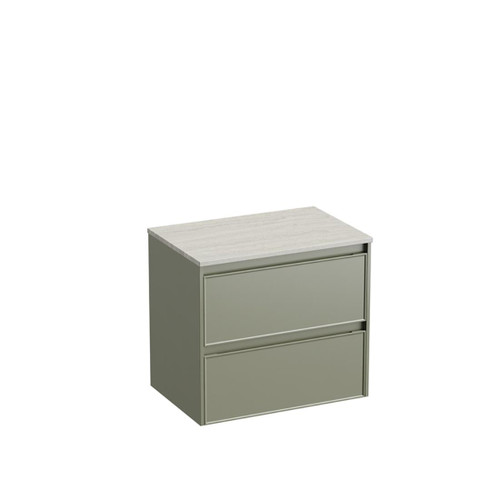 Mode Vanity 50 Benchtop 750 2 Drawer Maxi Wall Atmoss Grey Travertine Benchtop Brussels Panel