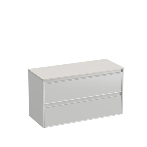 Mode Vanity 50 Benchtop 1200 Single Bowl 2 Drawer Maxi Wall White Sugar Cream Benchtop Brussels Panel