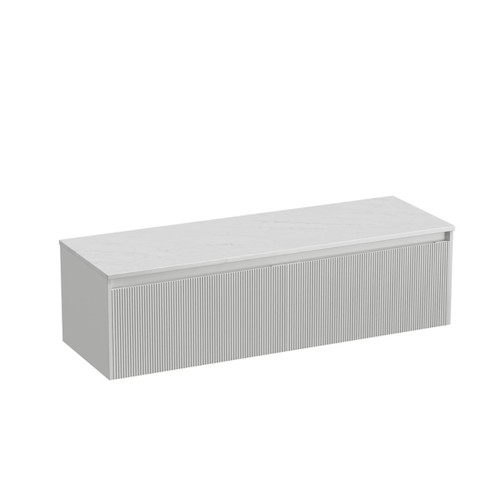 Mode Vanity 50 Benchtop 1500 Single Bowl 2 Drawer Wall White Carrara Benchtop Tasman Panel
