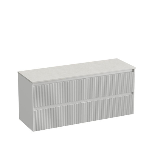 Mode Vanity 50 Benchtop 1500 Double Bowl 4 Drawer Maxi Wall White Alabaster Benchtop Tasman Panel