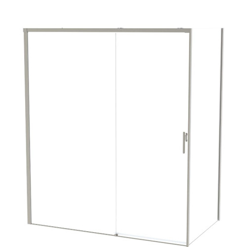Motio 2 Shower Door Set 1800x1000 2 Wall Brushed Nickel