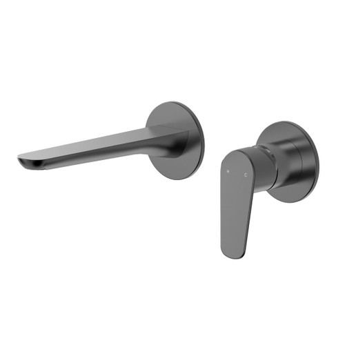 Civic Wall Mount Basin Mixer Complete Gunmetal