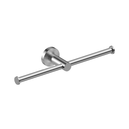 Metro Double Toilet Roll Holder Brushed Stainless
