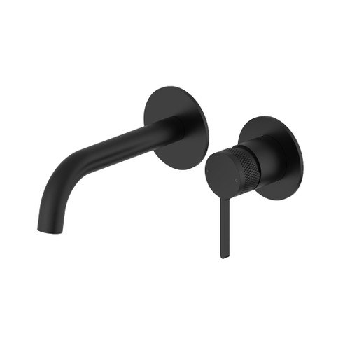 Pioneer-Forge Wall Mount Basin Mixer Complete Matte Black
