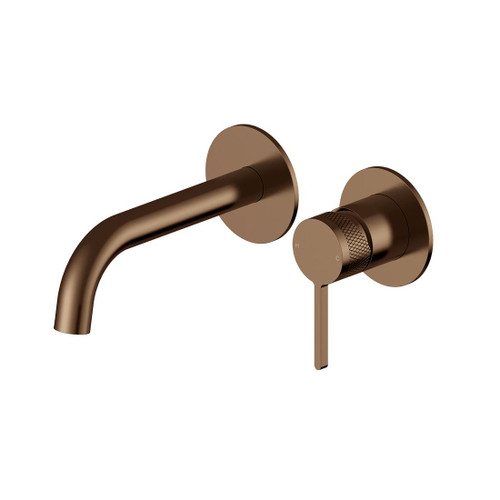 Pioneer-Forge Wall Mount Basin Mixer Complete Brushed Bronze