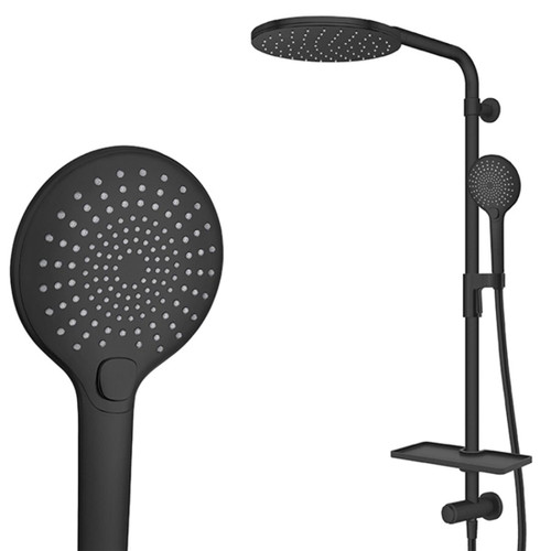 Splash Lux Slide Shower Bottom Inlet 3 Function Black