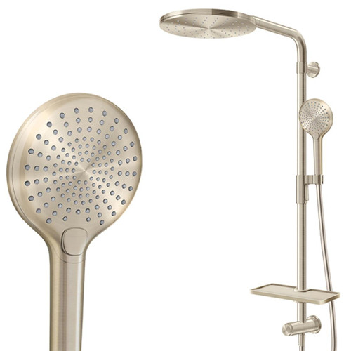 Splash Lux Column Shower Bottom Inlet 3 Function Brushed Nickel