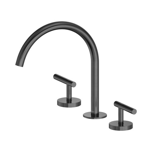 Mecca Bath/Kitchen Set Arc Spout Gun Metal