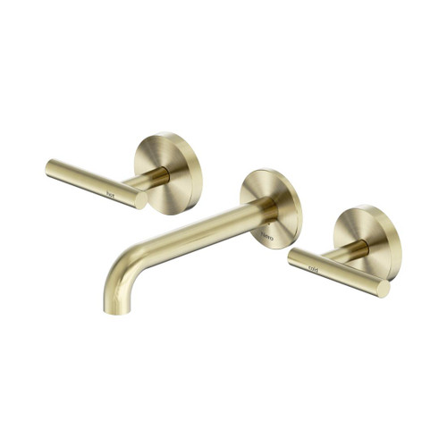 Mecca Wall Basin/Bath Set 160mm Spout Brushed Gold