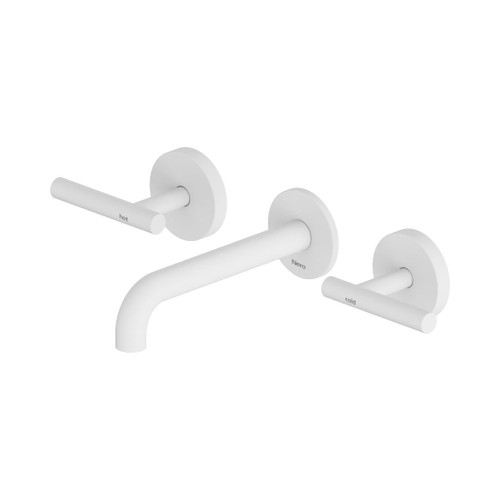 Mecca Wall Basin/Bath Set 160mm Spout Matte White
