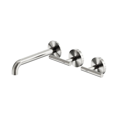 Mecca Wall Basin/Bath Set 185mm Offset Spout Brushed Nickel