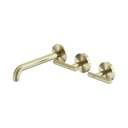 Mecca Wall Basin/Bath Set 185mm Offset Spout Brushed Gold