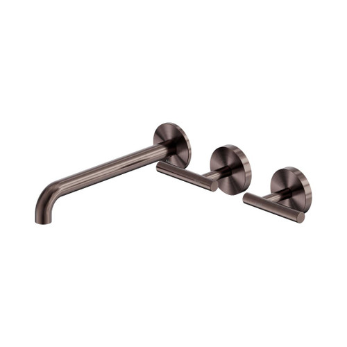 Mecca Wall Basin/Bath Set 220mm Offset Spout Brushed Bronze