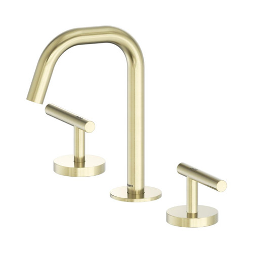 Mecca Basin Set Edge Spout Brushed Gold