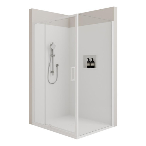 Fortiva Stravo 2W Flat Wall LH Shower 1200 x 1000mm Chrome