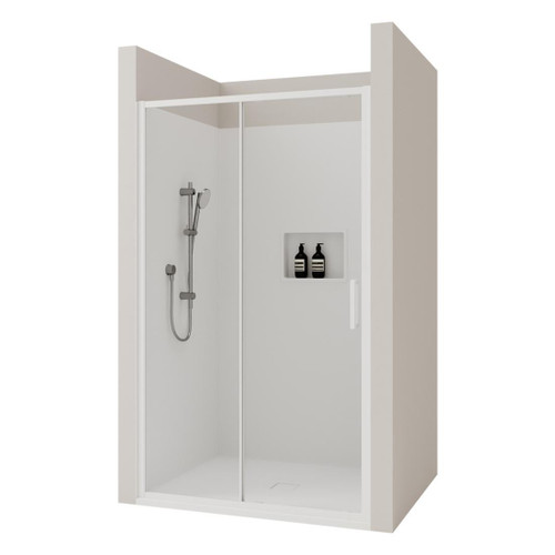 Fortiva Claro 3W Flat Wall Shower 1200 x 1000mm Brushed Gold