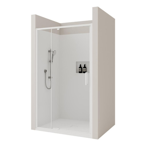 Fortiva Stravo 3W Tile Wall Shower 1200 x 1000mm Chrome