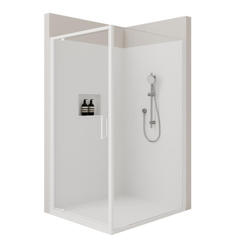 Fortiva Stravo T Screen 2W Tile Wall RH Shower 1200 x 900mm Gunmetal