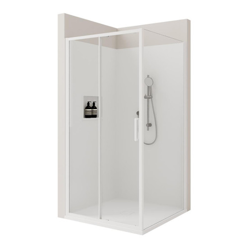 Fortiva Claro 2W Tile Wall Shower 1000 x 1000mm Chrome