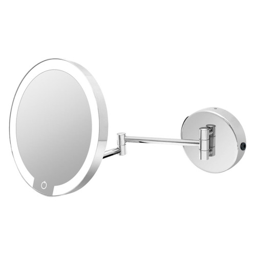 LED Magnify Mirror 210mm Chrome