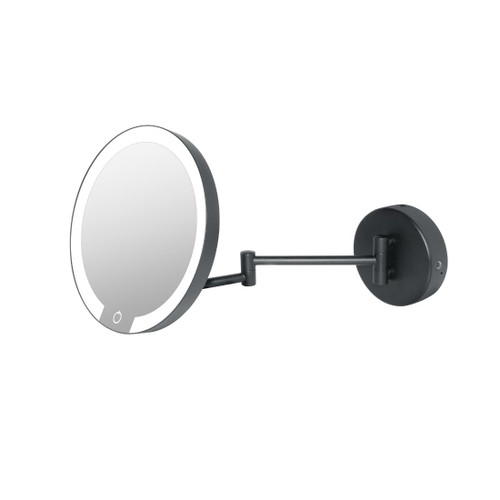 LED Magnify Mirror 210mm Black