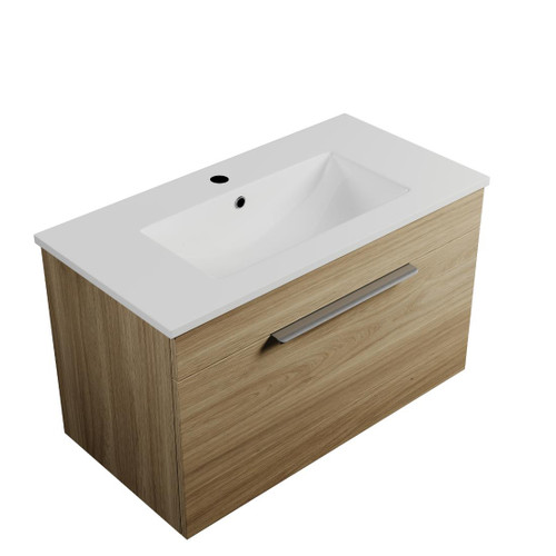 Zara Wall Hung Vanity 1 Drawer Melamine 765 x 468 x 465mm Z75DWHM