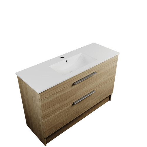 Zara Floor Standing Vanity 2 Drawers Melamine 1215 x 818 x 465mm Z120D2FLM