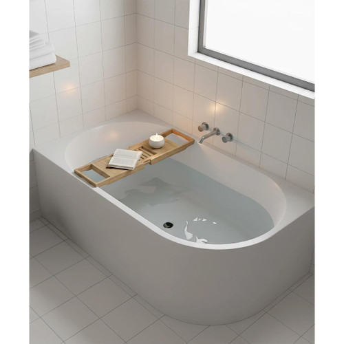 Sereno Gradi Left Hand Bath 1500mm Gloss White