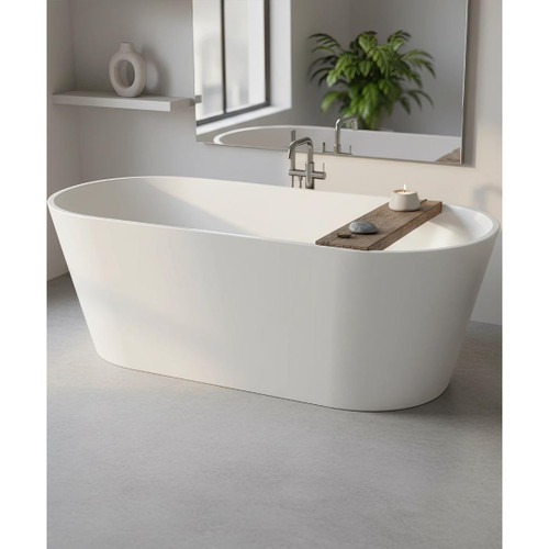 Sereno Ovale Bath 1700mm Gloss White