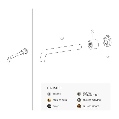 Tate Wall Mounted Spout Custom
