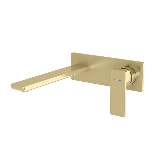 Gloss MKII Wall Basin / Bath Mixer Set SwitchMix 200mm Brushed Gold Lead Free