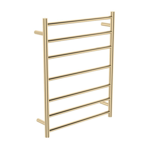 Caloria Heated Towel Rail 7 Bar 630 x 122 x 800mm Brushed Brass