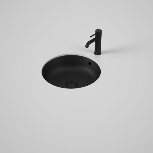 Liano II Round Under/Over Counter Basin 440mm Matte Black With Overflow