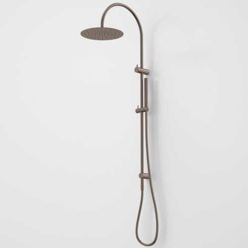 Liano II Rail Shower With Overhead Brushed Bronze