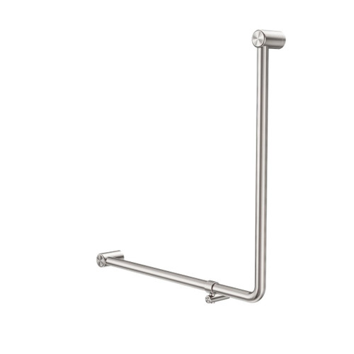 Mecca Care Toilet Grab Rail 32mm 90 Degree Nz4121 Accessible 750 x 750mm Brushed Bronze