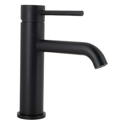 Circo Premium Mains Pressure Stainless Basin Mixer With Textured Handle Black