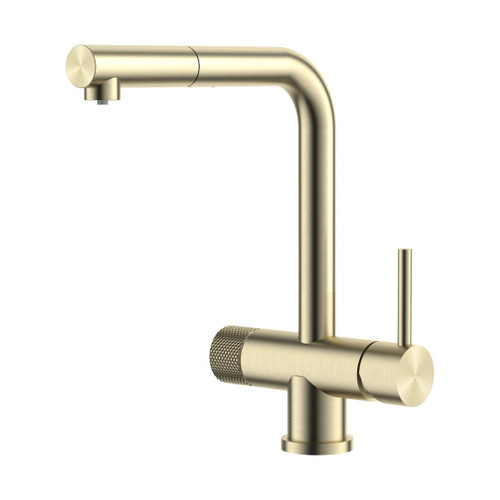 Circo Premium Sink Mixer With Water Filter Pullout Head Brushed Gold