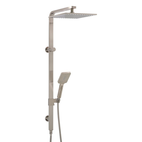 Mini Mia Shower Centre Square Heads Brushed Nickel
