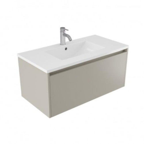 Fucina Vanity Wall 900 1 Taphole Vitreous China Top 1 Drawer Dawn Grey