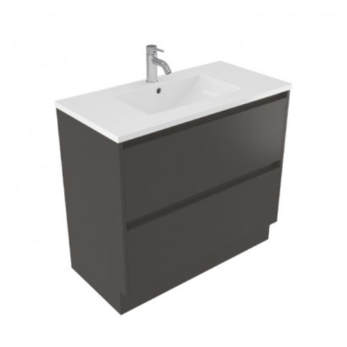 Fucina Vanity Floor 900 1 Taphole Vitreous China Top 2 Drawer Bullet