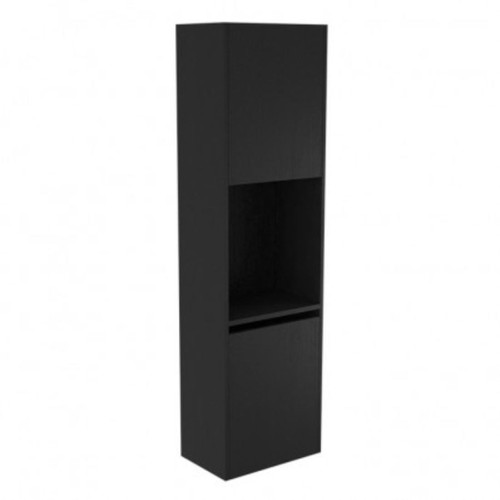 Fucina Cabinet Wall Tall Left Hand 2 Door 450 x 350 x 1600mm Black Timberland