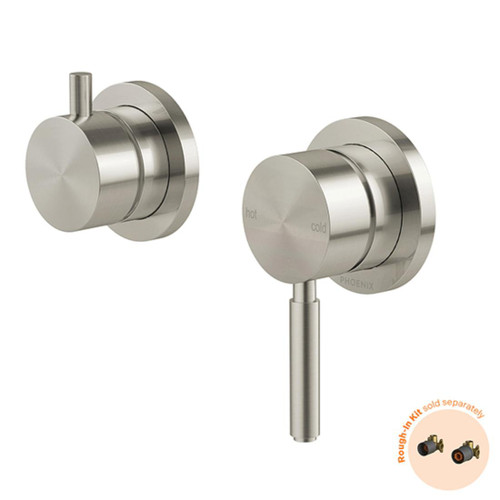 Vivid MKII Shower / Bath Diverter Mixer Brushed Nickel