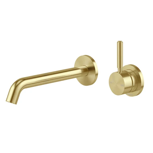 Vivid MKII Wall Basin / Bath Mixer Set Pin Up Complete Kit 200mm Brushed Gold