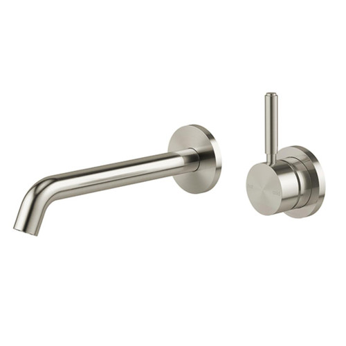 Vivid MKII Wall Basin / Bath Mixer Set Pin Up Complete Kit 200mm Brushed Nickel