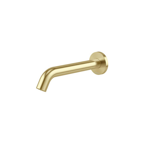 Vivid MKII Wall Basin / Bath Outlet 200mm Curved Brushed Gold