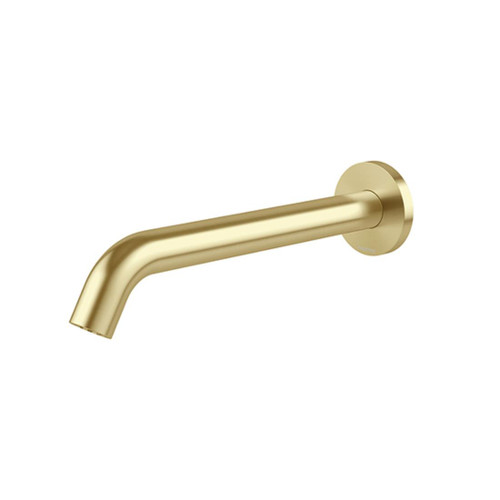 Vivid MKII Wall Basin / Bath Outlet 240mm Curved Brushed Gold