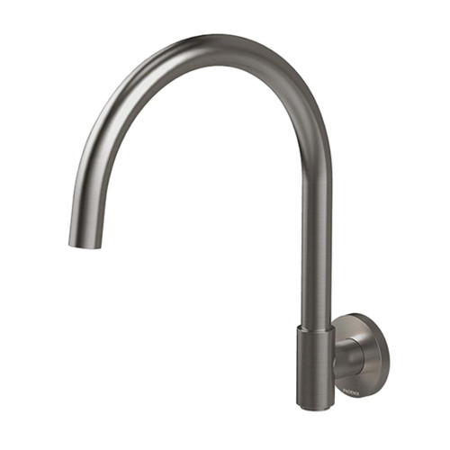 Vivid MKII Wall Sink Outlet 200mm Gooseneck Brushed Carbon