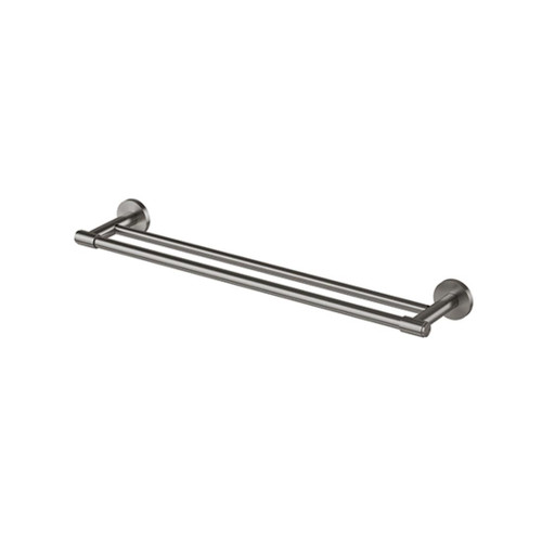 Vivid MKII Double Towel Rail 600mm Brushed Carbon