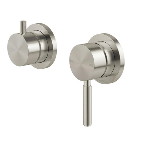 Vivid MKII Shower / Bath Diverter Mixer Complete Kit Brushed Nickel