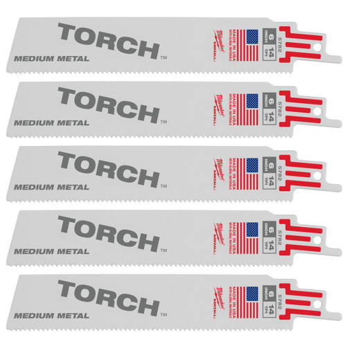 Sawzall The Torch  Metal Demolition 150mm 6 Inch 14TPI Blade  5 Pack
